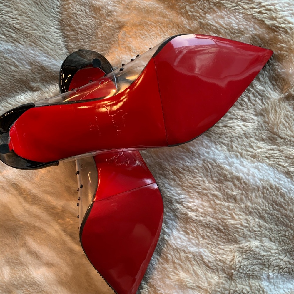 Christian Louboutin Degrastrass 85 Strass Heels,41